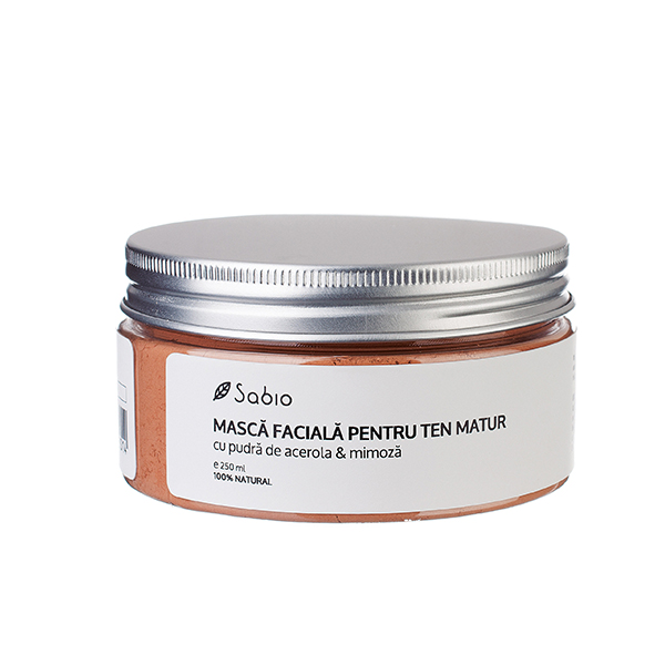 Masca faciala cu pudra de acerola & mimoza (ten matur) Sabio Cosmetics – 250 ml